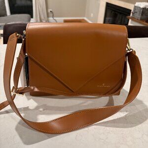 NWT Genuine Leather Tan Bag Made In Italy